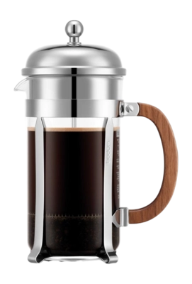 Cafetière Bodum Chambord mit Holzgriff 8 Tassen Silber 1 L
