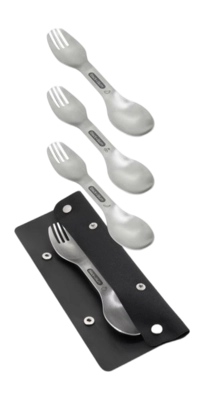 Camping-Besteck Black+Blum Spork Silber (4er-Set)