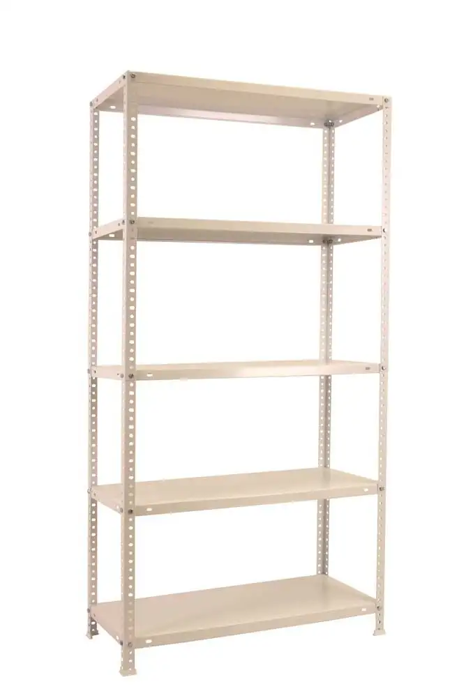 Schraubregal PANDA TALL | HxBxT 200x90x50cm | 6 Fachböden | Fachlast 100kg | Weiß