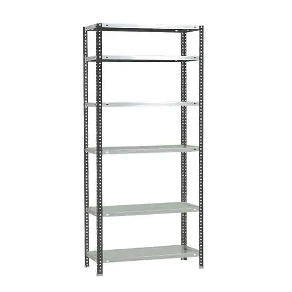 Schraubregal PANDA TALL | HxBxT 200x90x30cm | 6 Fachböden | Fachlast 100kg | Anthrazit-Weiß