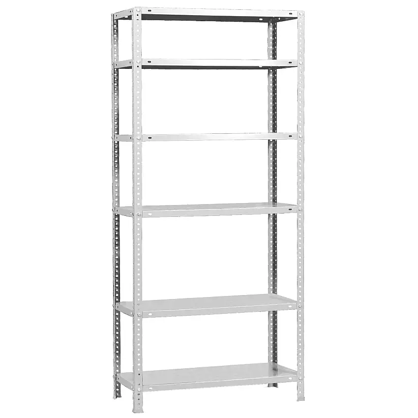 Schraubregal PANDA TALL | HxBxT 200x100x30cm | 6 Fachböden | Fachlast 100kg | Weiß