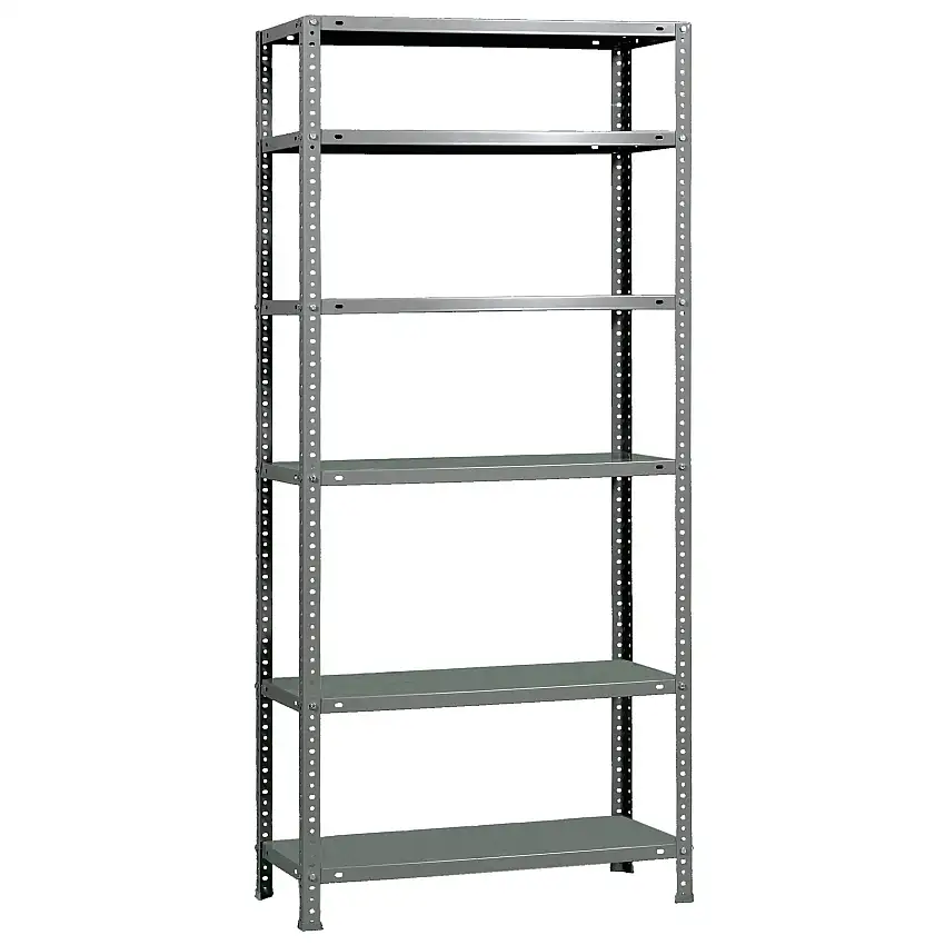 Schraubregal PANDA TALL | HxBxT 200x90x30cm | 6 Fachböden | Fachlast 75kg | Grau