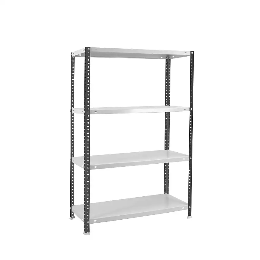 Schraubregal PANDA MID | HxBxT 150x90x40cm | Fachlast 100kg | Anthrazit-Weiß