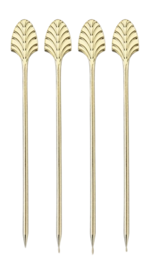 Cocktailspieße Viski Art Deco Gold (4er-Set)