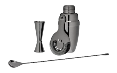 Cocktailset Viski Mixologist Gunmetal (4-teilig)