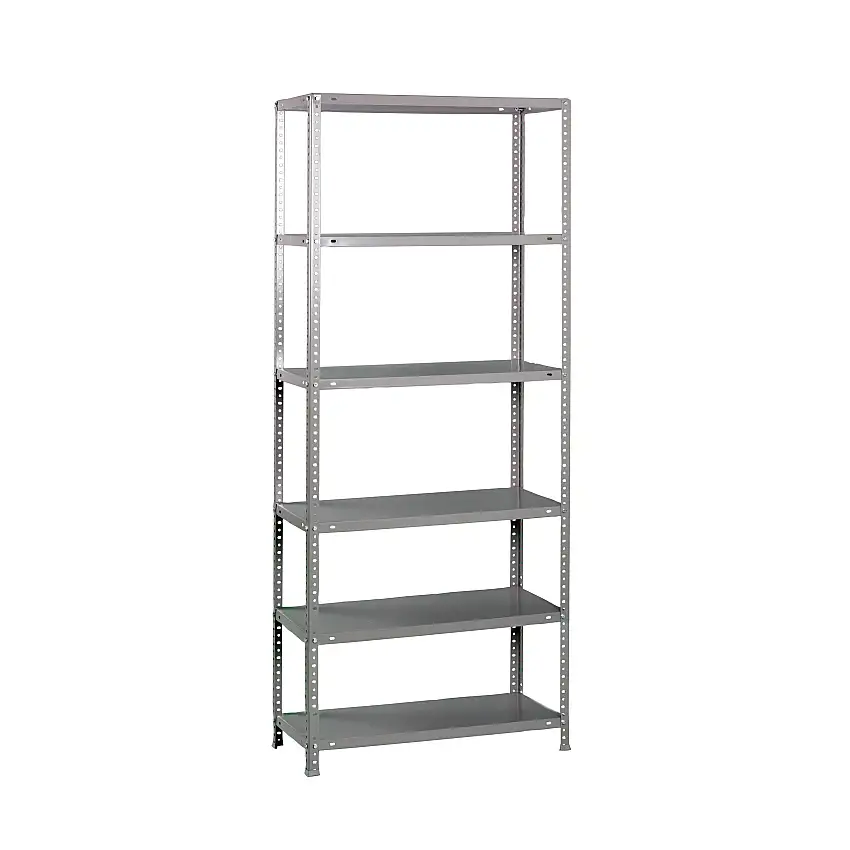 Schraubregal PANDA TALL | HxBxT 200x80x40cm | 6 Fachböden | Fachlast 100kg | Verzinkt
