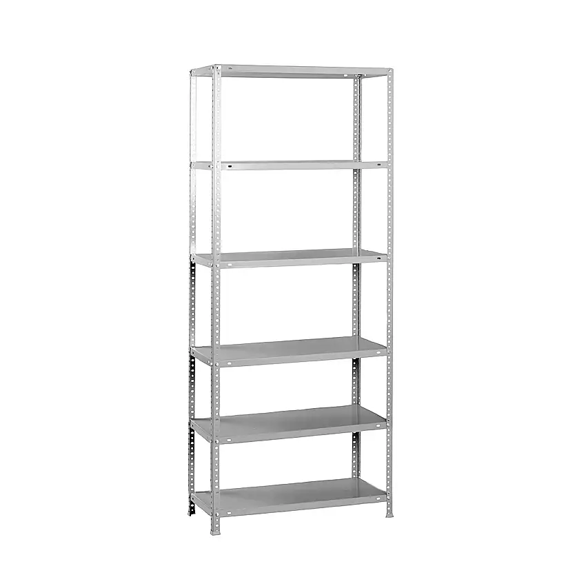 Schraubregal PANDA TALL | HxBxT 200x80x40cm | 6 Fachböden | Fachlast 100kg | Grau
