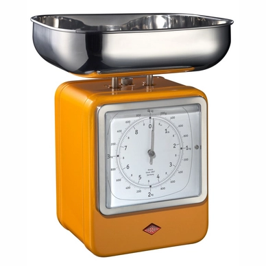Küchenwaage Mit Uhr Wesco Retro Orange