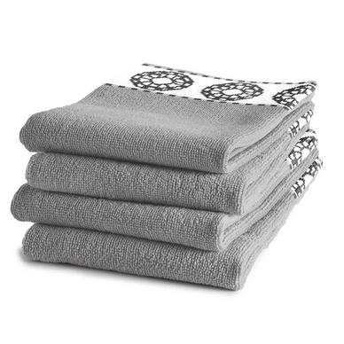 6 Küchenhandtücher DDDDD Lace Grau (Baumwolle)