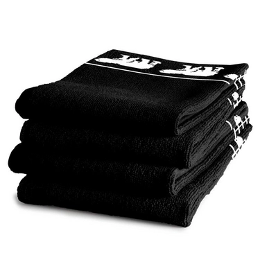 6 Küchenhandtücher DDDDD Polar Schwarz (Baumwolle)