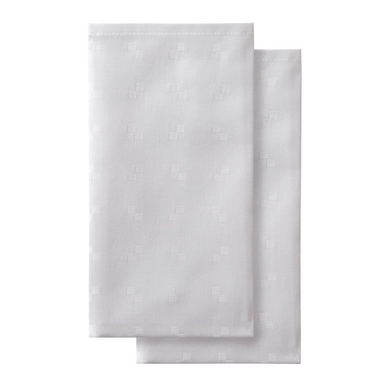 2 Servietten DDDDD Quadrat Weiß (Baumwolle)