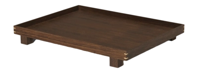 Tablett Ferm Living Bon Wooden Large Smoked Oak
