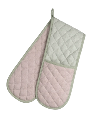 Doppelter Ofenhandschuh Kela Tia Nougat/Smoke Green