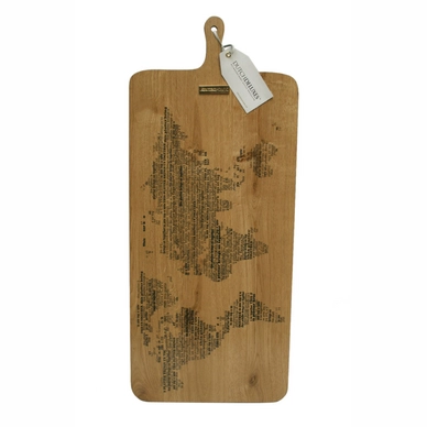 Trenchierbrett Dutchdeluxes Rectangular Typographic Worldmap