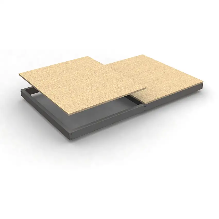 Zusatzebene für Schwerlastregal WOOD BEAST | BxT 240x60cm | Fachlast 400kg | Spanplatten-Fachboden | Verzinkt