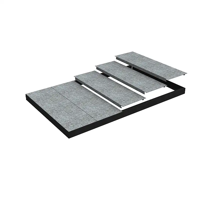 Zusatzebene für Schwerlastregal METAL YETI | BxT 150x60cm | Fachlast 400kg | Stahlplatten-Fachboden | Anthrazit