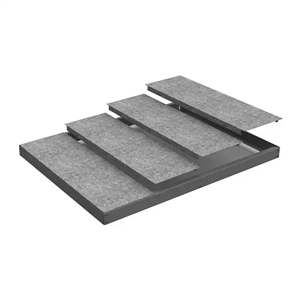Zusatzebene für Schwerlastregal METAL YETI | BxT 150x75cm | Fachlast 400kg | Stahlplatten-Fachboden | Grau