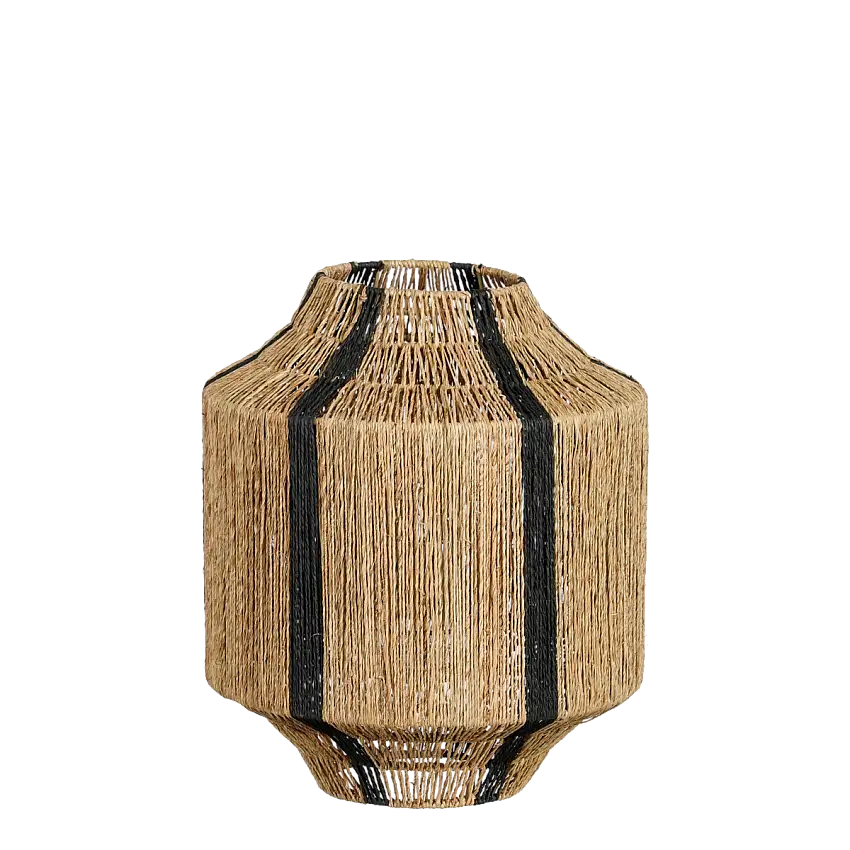 Liliano Laterne aus Jute, Schwarz - H36 x Ø30 cm