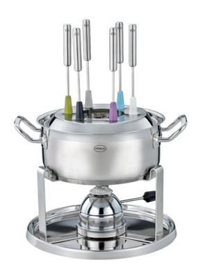 Fondue-Set Rösle mit Gasbrenner Silber