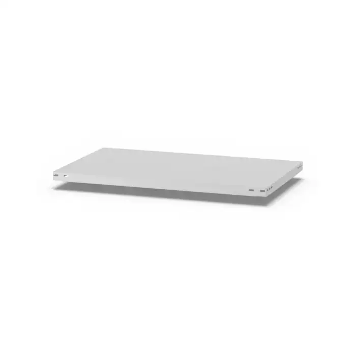 Zusatzebene für Lebensmittel-Fachbodenregal Stecksystem MAGNUS Made in Germany | BxT 100x50cm | Fachlast 140kg | Hygienische Beschichtung | Weiß