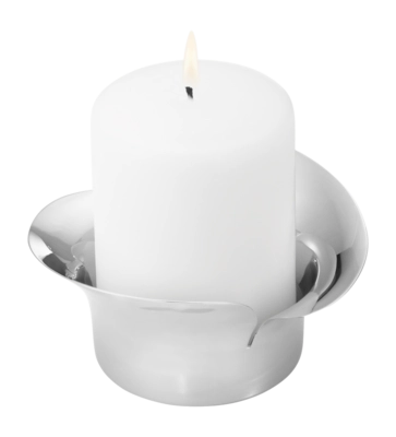 Kerzenhalter Georg Jensen Bloom Pillar Rostfreier Edelstahl Silver