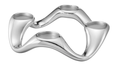 Kerzenhalter Georg Jensen Cobra Rund Rostfreier Edelstahl Spiegel