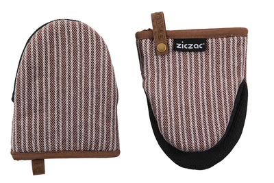 Ofenhandschuhe ZicZac Venton Brown / Black (2er-Set)