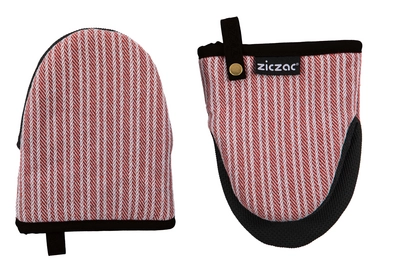 Ofenhandschuhe ZicZac Venton Black / Red (2er-Set)
