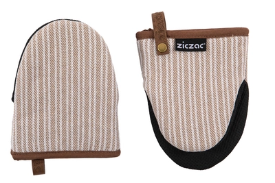 Ofenhandschuhe ZicZac Venton Beige / Black (2er-Set)