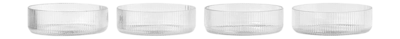 Schüsseln Ferm Living Ripple Clear 12 cm (4er-Set)