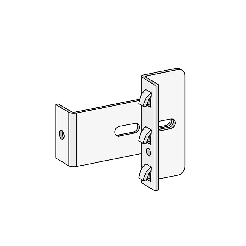 Kippsicherung Wandverankerung für Fachbodenregale Stecksystem MAGNUS Made in Germany | Inkl. Montagematerial | Lichtgrau