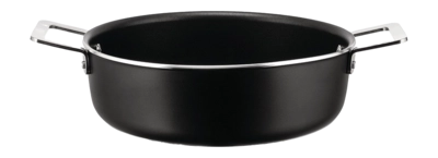 Niedriger Kochtopf Alessi Pots&Pans Black 24 cm