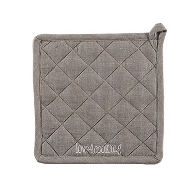 2 Topflappen Aquanova Love4Food Taupe (Baumwolle)