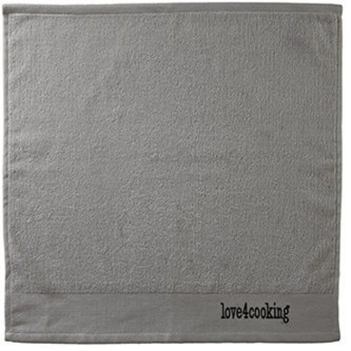 3 Küchenhandtücher Aquanova Love4Food Grau (Baumwolle)