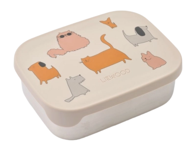 Brotdose Liewood Arthur Printed Lunchbox Kinder Cats and Dogs / Sandy