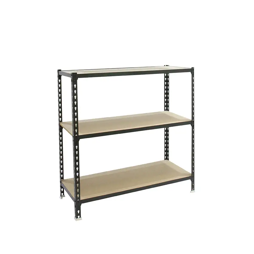 Schwerlastregal BABY MULI | HxBxT 90x100x30cm | 3 Fachböden | Fachlast 150kg | Anthrazit | Lagerregal Kellerregal Werkstattregal Metallregal Fachbodenregal Steckregal