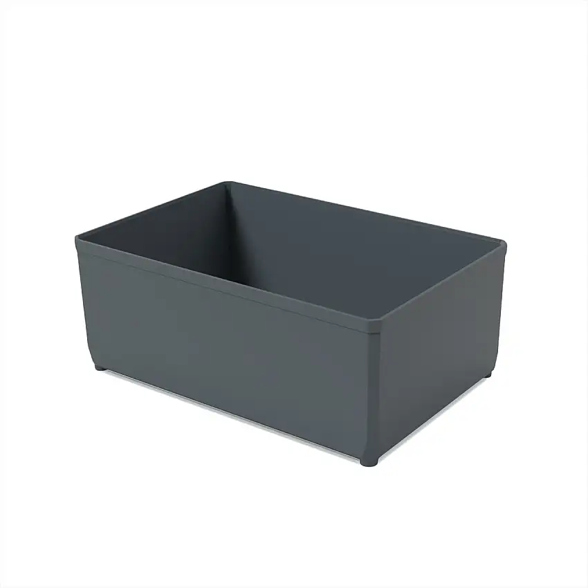 Einsatzkasten für MetaBox | BxT 2x3cm | Passend zur MetaBox M mit der Höhe 14,5cm | Anthrazit | Einsatzboxen Schubladen Sortierboxen