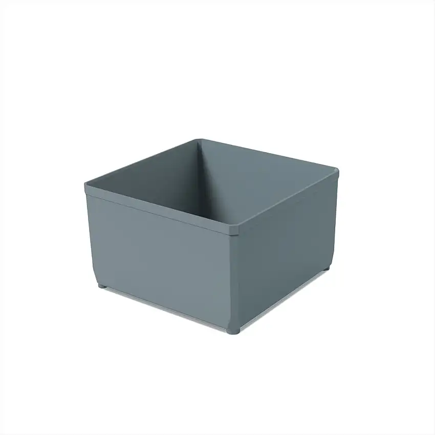 Einsatzkasten für MetaBox | BxT 2x2cm | Passend zur MetaBox M mit der Höhe 14,5cm | Mittelgrau | Einsatzboxen Schubladen Sortierboxen
