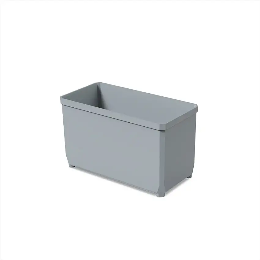 Einsatzkasten für MetaBox | BxT 1x2cm | Passend zur MetaBox M mit der Höhe 14,5cm | Hellgrau | Einsatzboxen Schubladen Sortierboxen