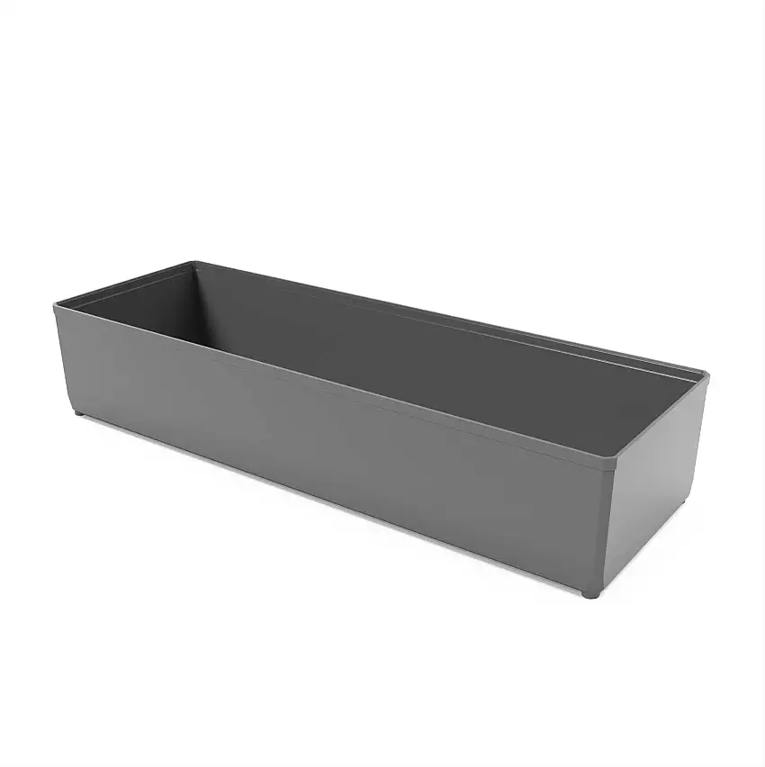 Einsatzkasten für MetaBox | BxT 2x6cm | Passend zur MetaBox M mit der Höhe 14,5cm | Schwarz | Einsatzboxen Schubladen Sortierboxen