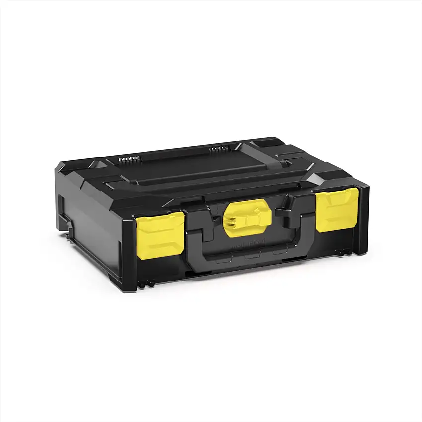 Werkzeugkoffer MetaBox S | HxBxT 11,8x30x40cm | 8,4 Liter | Mit Deck- & Frontgriff | ABS-Kunststoff | Verschlüsse Gelb | Werkzeugkoffer, Transportbox, Systemkoffer
