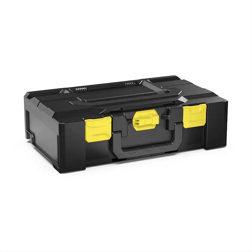 Werkzeugkoffer MetaBox L | HxBxT 14,5x30x50cm | 14,1 Liter | Mit Deck- & Frontgriff | ABS-Kunststoff | Verschlüsse Gelb | Werkzeugkoffer, Transportbox, Systemkoffer