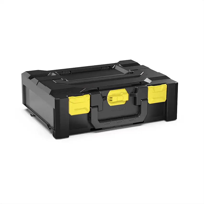 Werkzeugkoffer MetaBox M | HxBxT 14,5x34,5x45cm | 15 Liter | Mit Deck- & Frontgriff | ABS-Kunststoff | Verschlüsse Gelb | Werkzeugkoffer, Transportbox, Systemkoffer