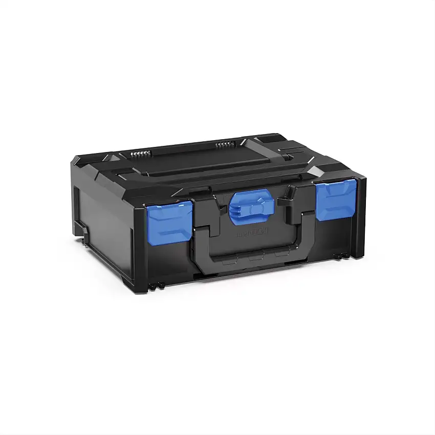 Werkzeugkoffer MetaBox S | HxBxT 14,5x30x40cm | 11,1 Liter | Mit Deck- & Frontgriff | ABS-Kunststoff | Verschlüsse Blau | Werkzeugkoffer, Transportbox, Systemkoffer