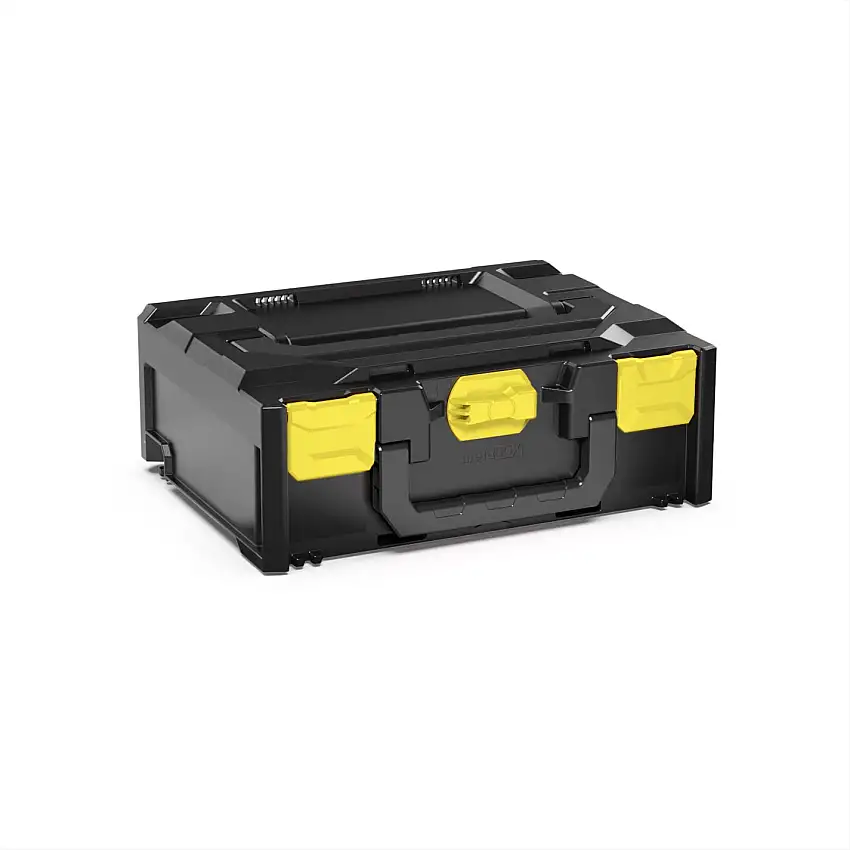 Werkzeugkoffer MetaBox S | HxBxT 14,5x30x40cm | 11,1 Liter | Mit Deck- & Frontgriff | ABS-Kunststoff | Verschlüsse Gelb | Werkzeugkoffer, Transportbox, Systemkoffer