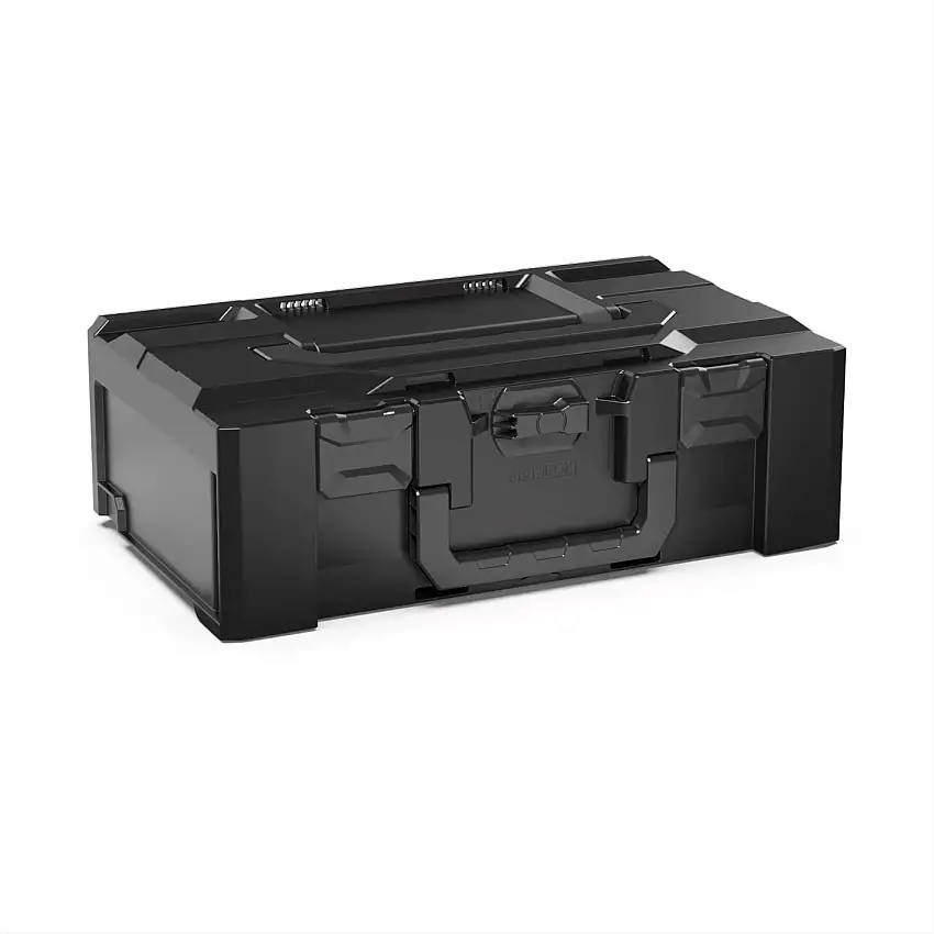 Werkzeugkoffer MetaBox L | HxBxT 16,5x30x50cm | 16,7 Liter | Mit Deck- & Frontgriff | ABS-Kunststoff | Verschlüsse Schwarz | Werkzeugkoffer, Transportbox, Systemkoffer