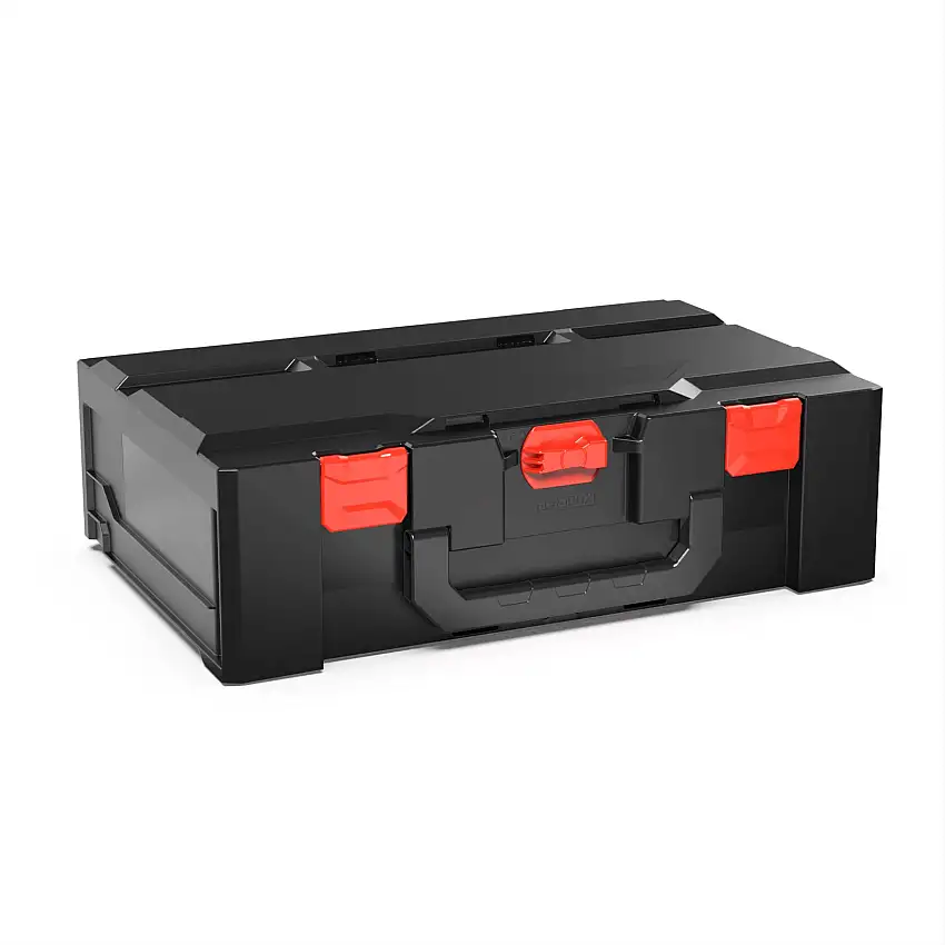 Werkzeugkoffer MetaBox XL | HxBxT 18,5x30x60cm| 30,8 Liter | Mit Frontgriff | ABS-Kunststoff | Verschlüsse Rot | Werkzeugkoffer, Transportbox, Systemkoffer