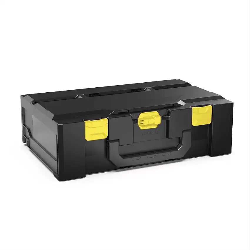 Werkzeugkoffer MetaBox XL | HxBxT 18,5x30x60cm| 30,8 Liter | Mit Frontgriff | ABS-Kunststoff | Verschlüsse Gelb | Werkzeugkoffer, Transportbox, Systemkoffer