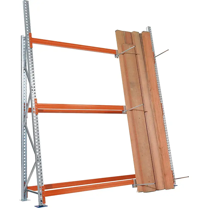 Meta Vertikalregal MULTIPAL | Grundregal | HxBxT 330x270x70cm | Einseitig nutzbar | Verzinkt/Orange