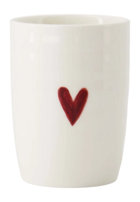 Tasse Zusss Hartje Weiß / Rot 290 ml